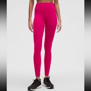 Lululemon Athletica Vibrant Pink Wunder Under Train Tights Leggings - 28” size 2
